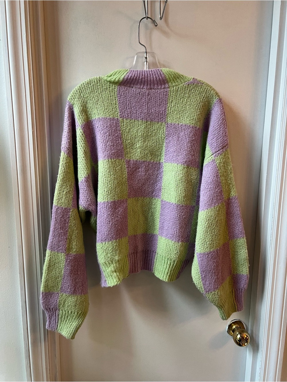 STINE GOYA Adonis Mock Neck Alpaca Sweater in Lavender and Fog - Picture 4 of 8